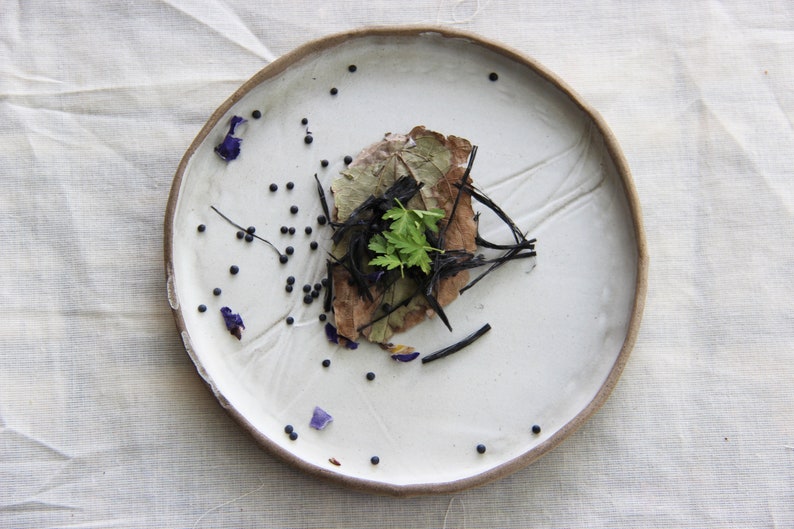 9 Ceramic Dinner Plate Raised Edges Etsy