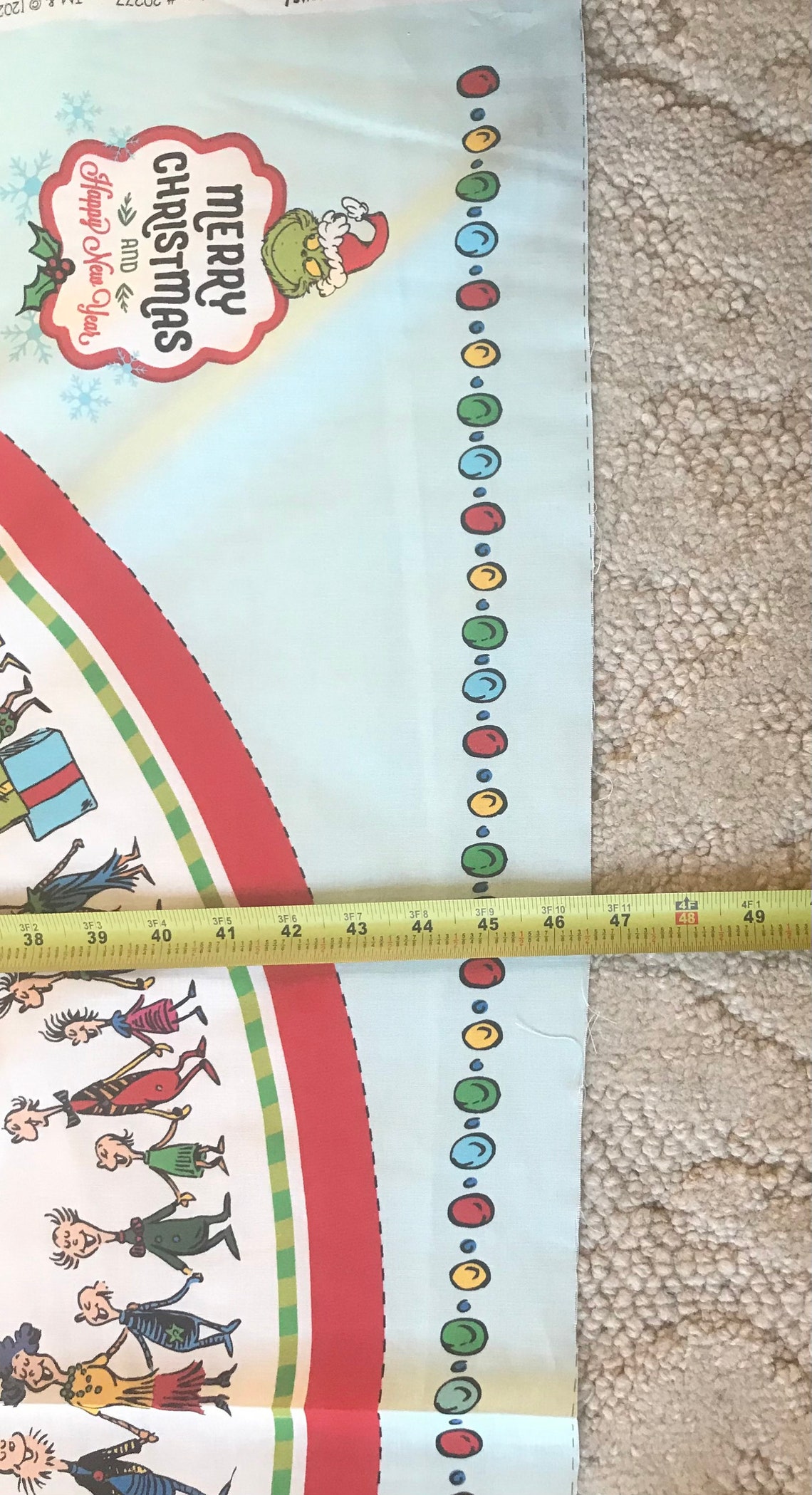 How the Grinch Stole Christmas Tree Skirt Panel Etsy