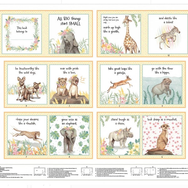 All Big Things Starts Small Multi Baby Animals Book Panel