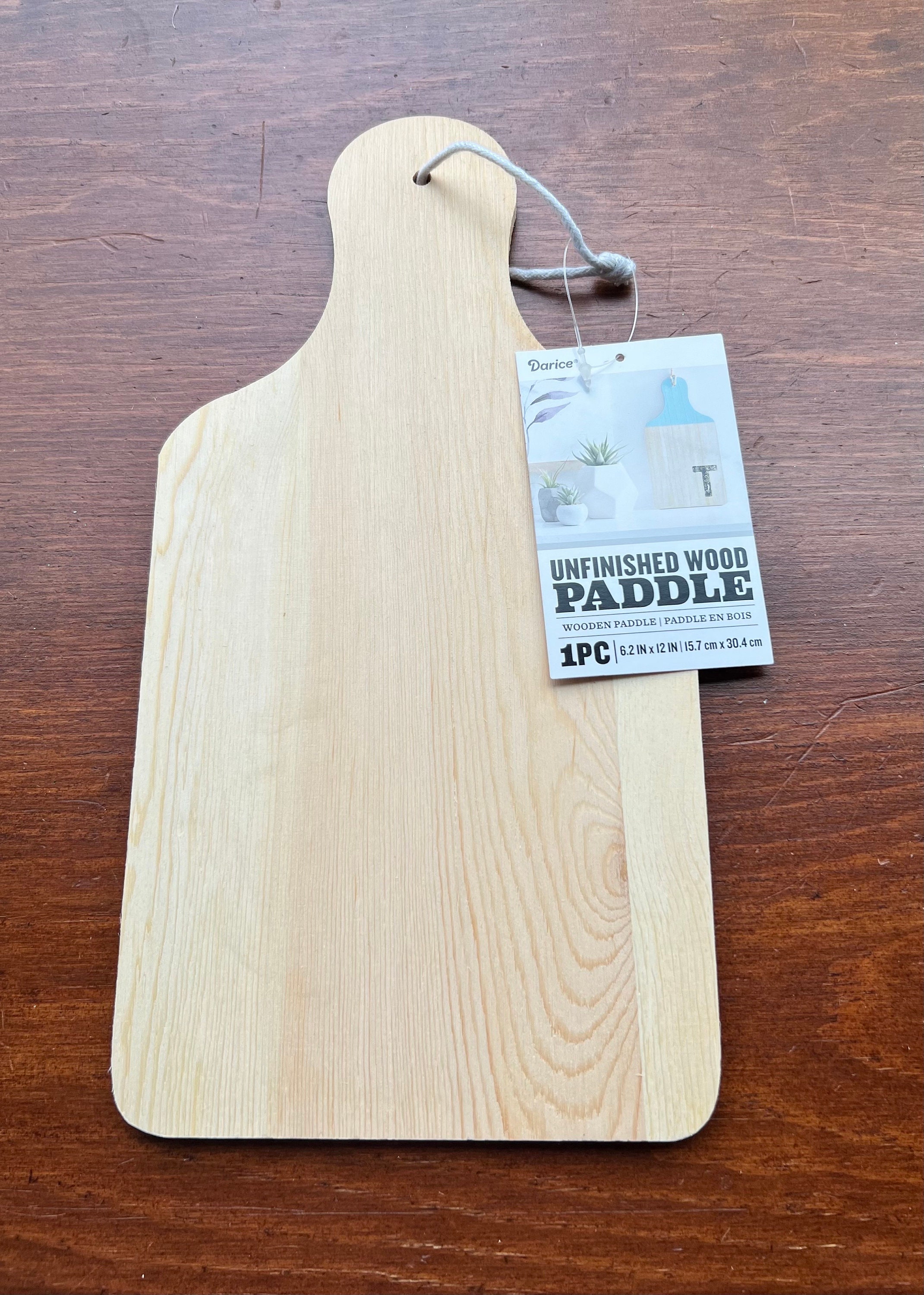 Unfinished Pine Wood Paddle with Rope Cutout Wood Paddle - China Wood Paddle  and Unfinished Paddle price