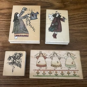 Angel & Fairy Wood Rubber Stamps Lot #2 In Your Choice of Design