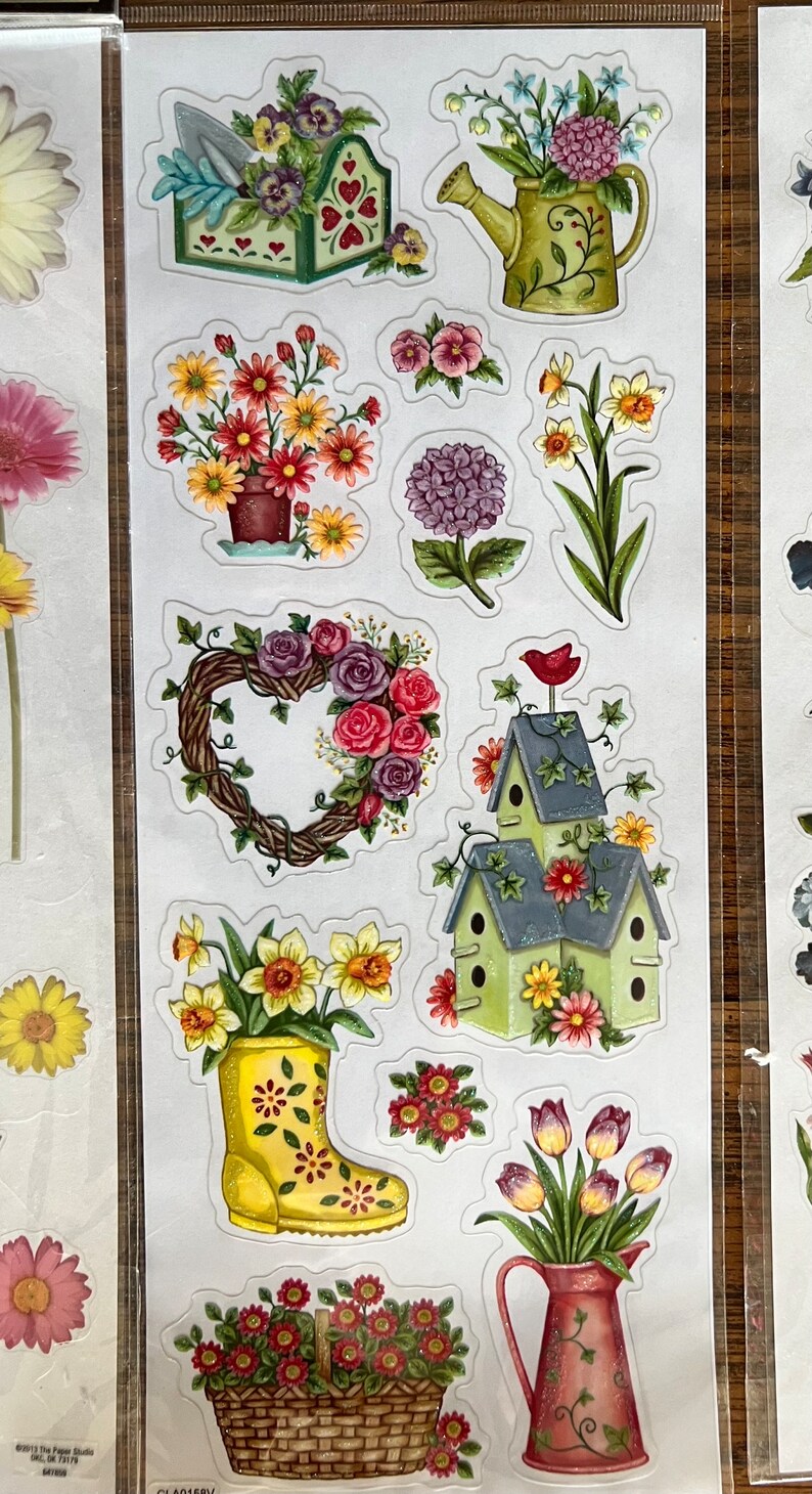 Flowerbed Sticker Floral/flower Stickers of Your Choice of 3 Different Designs - Etsy