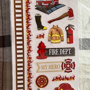 Fire Department Foiled Firefighter Stickers Stck-A-Bilities
