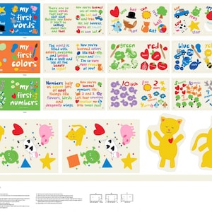 Huggable & Loveable Book Panels My First Series My First Words My First Colors My First Numbers