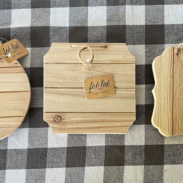 Unfinished Wood Shiplap Signs Fab-Lab Crafts in Your Choice Of Shape