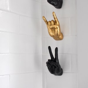 Rock On and Peace Wall Hands | Wall Art |  Eclectic Decor | Gallery Wall Art | Rock On Hand | Peace Hand
