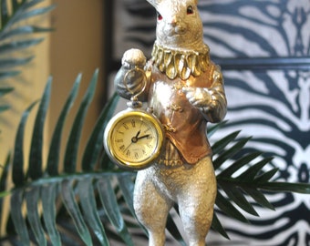 Quirky The White Standing Rabbit Clock Figure | Decorative Accessories | Decorative Ornament | Home Decor | Mantel Clock | Easter