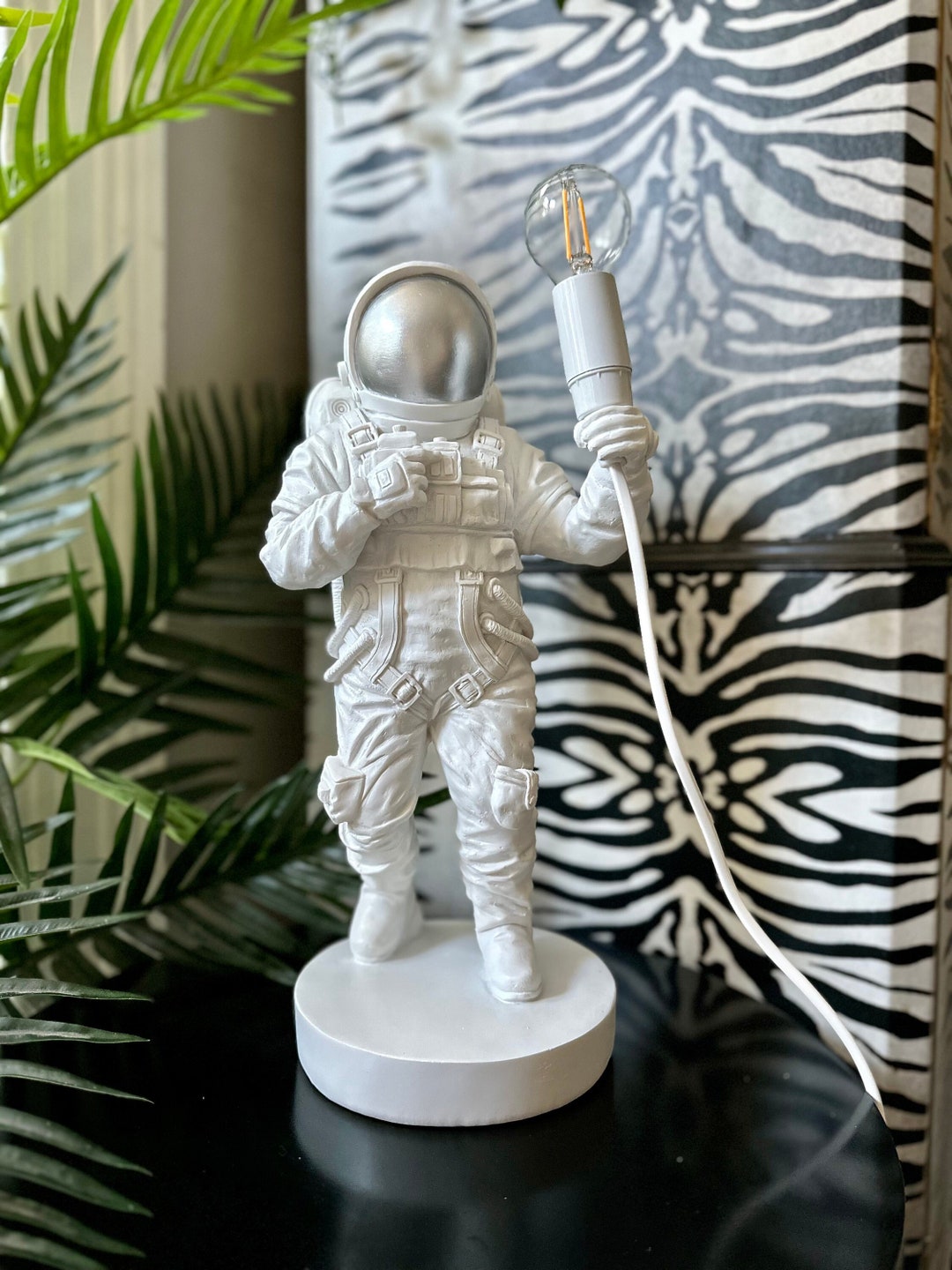 Quirky White Standing Astronaut Lamp Desk Lamp Quirky Decor Quirky
