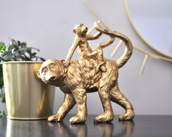 Bronze Monkey Figurine Home Decor OTARTU 9’’by7’’H Monkey Statue Decor Tea Light Candle Holder Bronze Monkey Figurine Home Decor OTARTU 9’’by7’’H Monkey Statue Decor Tea Light Candle Holder