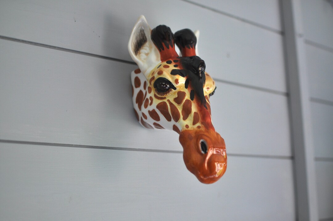 Ceramic Giraffe Head Wall Vase Decorative Vase Eclectic - Etsy