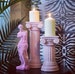 Pink Ionic Column Candle Holders | Candle Stick Holder Decor | Eclectic Decor | Gift Idea | Dining Table Dressing