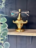 Antique Gold Moustache Glasses Holder  | Eclectic Decor | Gift Idea | Quirky Gifts | Reading Glasses Holder