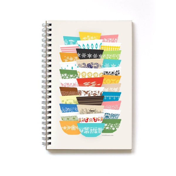 Pyrex Stacks Spiral Notebook