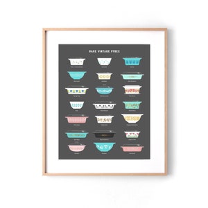 Rare Vintage Pyrex Chart – Gray