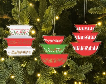 Christmas Pyrex Ornaments