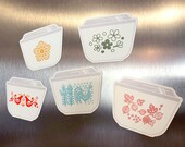 Pyrex Fridgie Magnets - Vintage Pyrex, Pyrex Friendship, Pyrex Turquoise, Pyrex Butterprint, Pyrex Butterfly Gold, Pyrex Spring Blossom 501