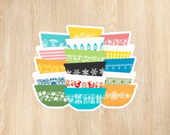 Pyrex Whimsy Stack Sticker