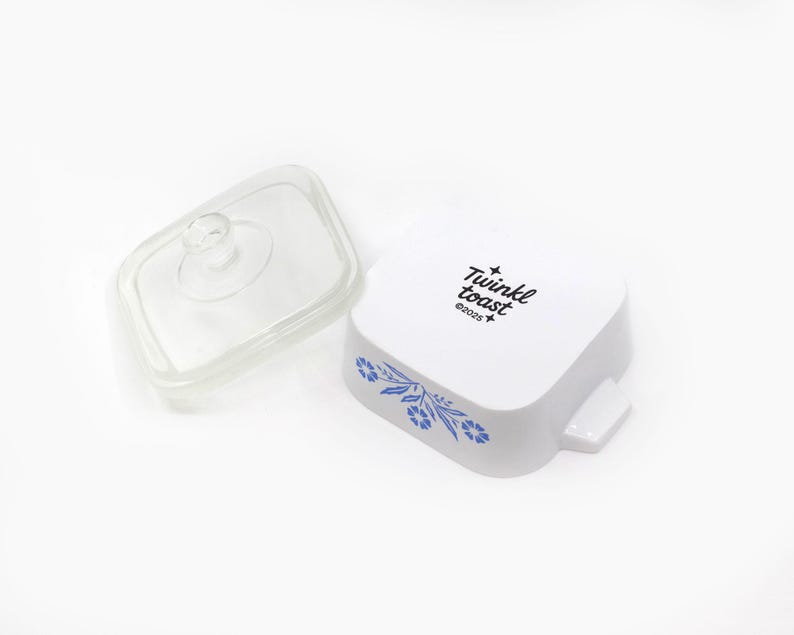 Mini Cornflower Trinket Box | Corning Ware Inspired Casserole | Vintage Kitchen Decor | Pyrex Lover Gift | Ring Dish | Resin Jewelry Holder