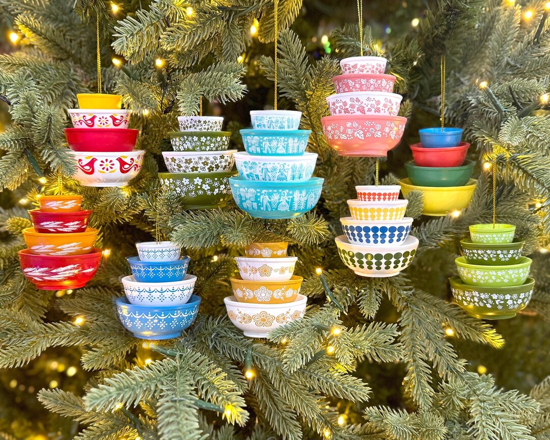 Miniature Pyrex Bowl Stack Ornament Etsy Singapore