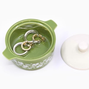 Pyrex-Inspired Spring Blossom Casserole Ceramic Trinket Box