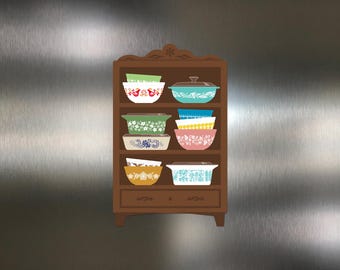 Retro Kitchen Hutch Magnet