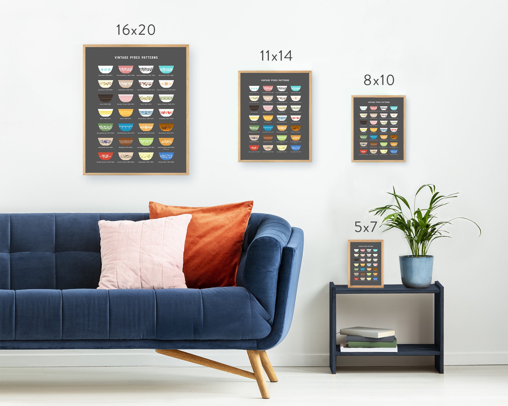 Vintage Pyrex Patterns Chart Etsy Australia