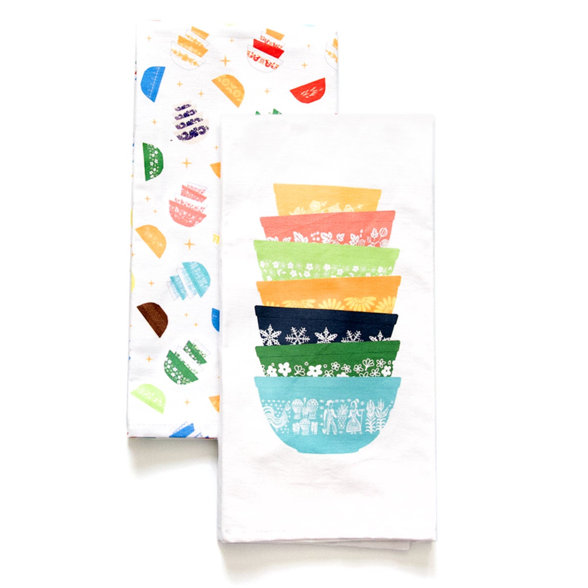 Pyrex-Inspired Cotton Tea Towel: Retro Kitchen Decor