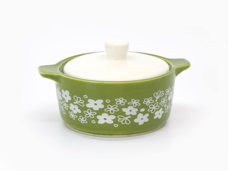 Pyrex-Inspired Spring Blossom Casserole Ceramic Trinket Box