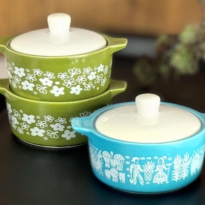 Pyrex-Inspired Spring Blossom Casserole Ceramic Trinket Box