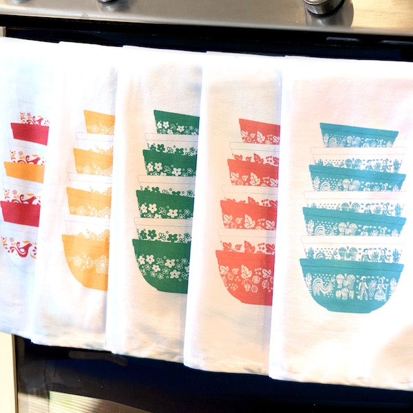 Pyrex Patterns Tea Towels