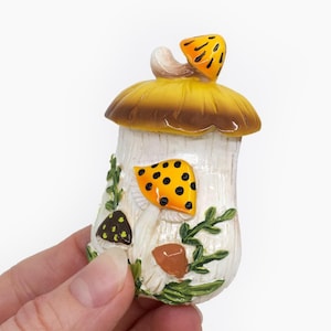 Merry Mushrooms-Inspired 70s Fridge Magnet Hand-Painted