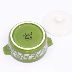 Pyrex-Inspired Spring Blossom Casserole Ceramic Trinket Box