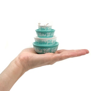 Miniature Pyrex Bowl Stack Ornament image 4