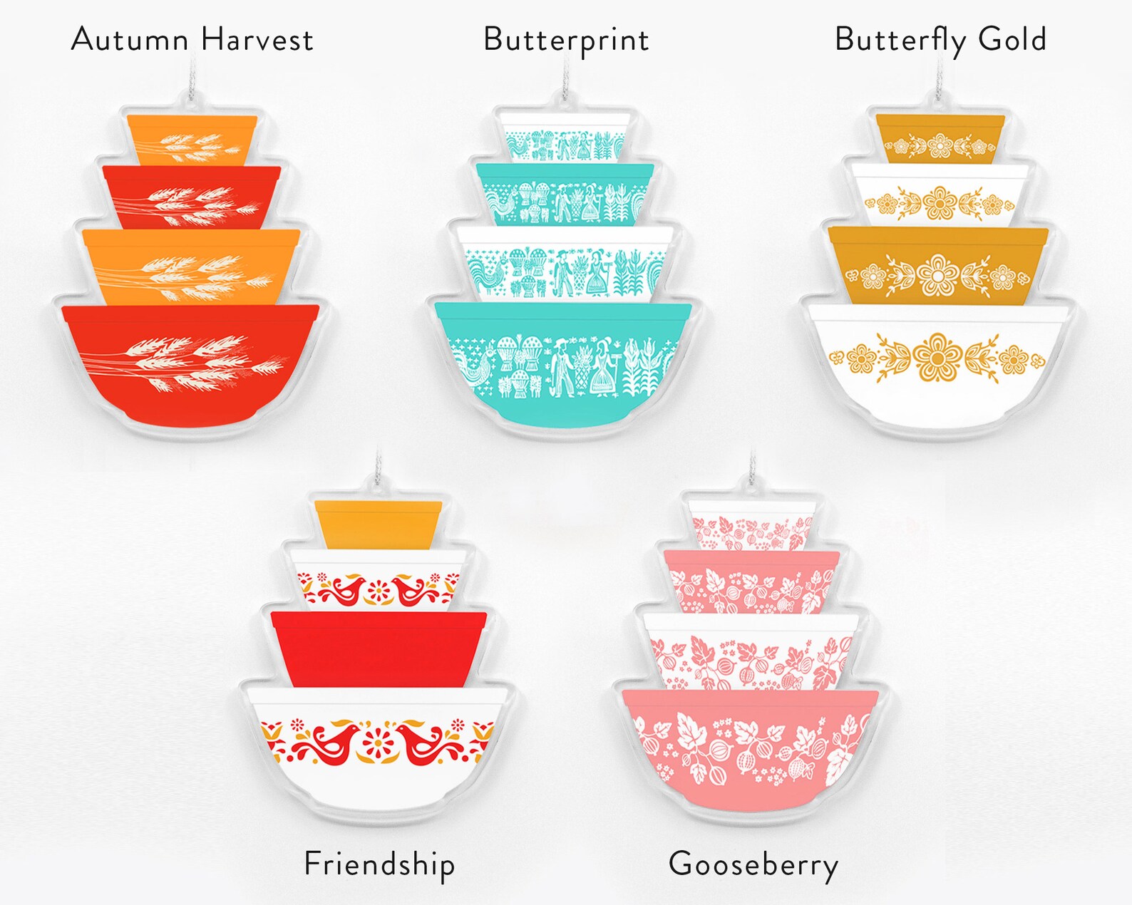 Gift Set 11 Pyrex Christmas Ornaments Etsy