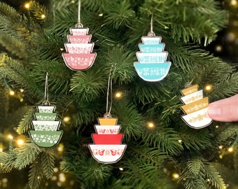 Mini Pyrex Christmas Ornaments