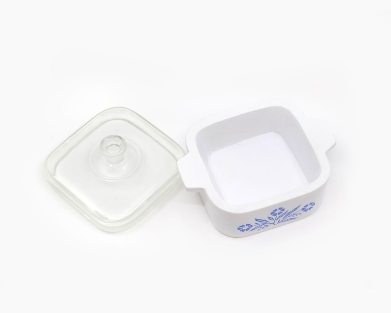 Mini Cornflower Trinket Box | Corning Ware Inspired Casserole | Vintage Kitchen Decor | Pyrex Lover Gift | Ring Dish | Resin Jewelry Holder