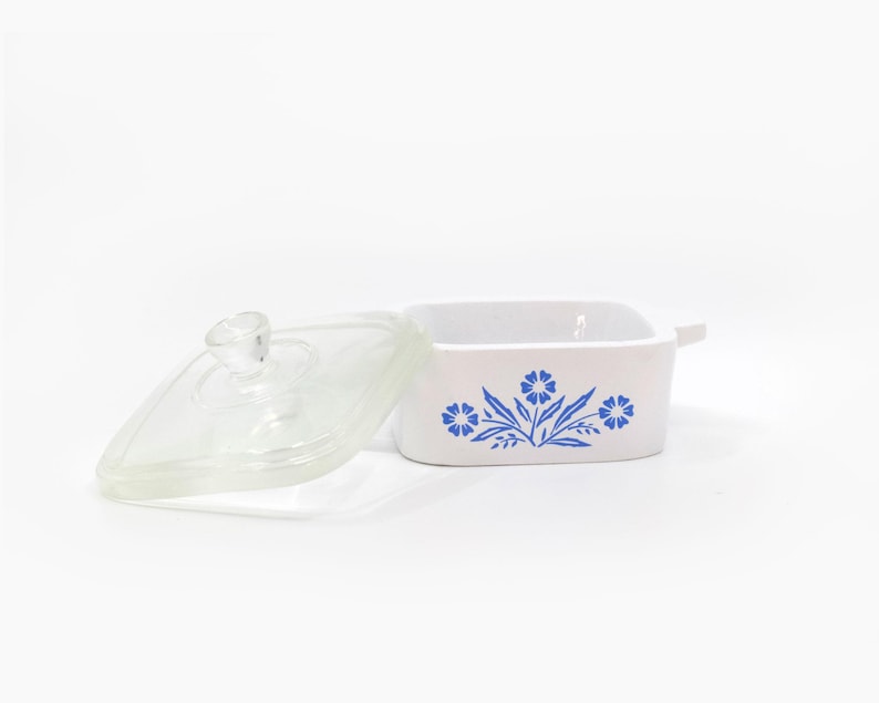 Mini Cornflower Trinket Box | Corning Ware Inspired Casserole | Vintage Kitchen Decor | Pyrex Lover Gift | Ring Dish | Resin Jewelry Holder