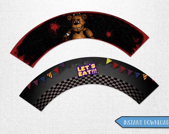 FNAF pizza box FNAF pizza labels Five Nights at Freddy's
