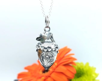 Silver Acorn Fairy House, Faery jewellery, Elven house, OOAK, unique fairy house, fairy house necklace, acorn house pendant,