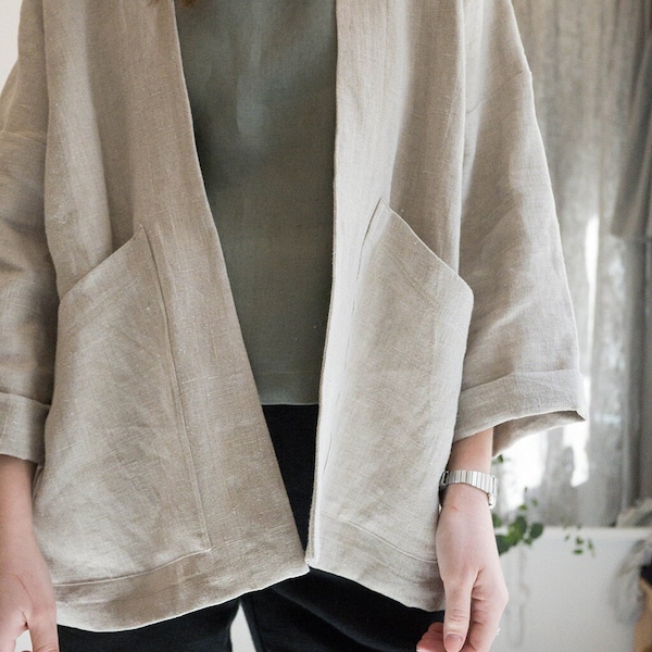 Basic kimono jacket | linen jacket | linen kimono | capsule wardrobe