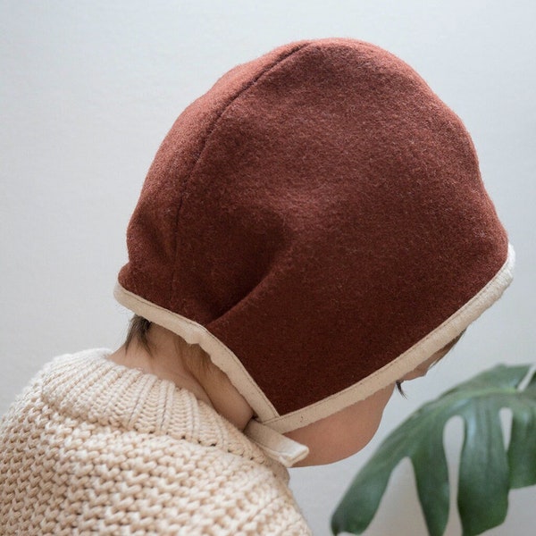 Winter baby bonnet hat | Wool bonnet for baby
