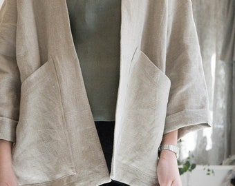 Basic kimono jacket | linen jacket | linen kimono | capsule wardrobe