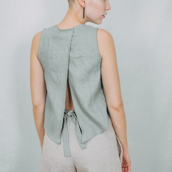 Linen Crop Top - Etsy