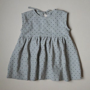 Summer linen dress for baby and toddler image 3