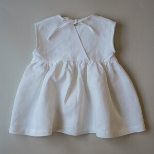 Summer linen dress for baby and toddler image 6