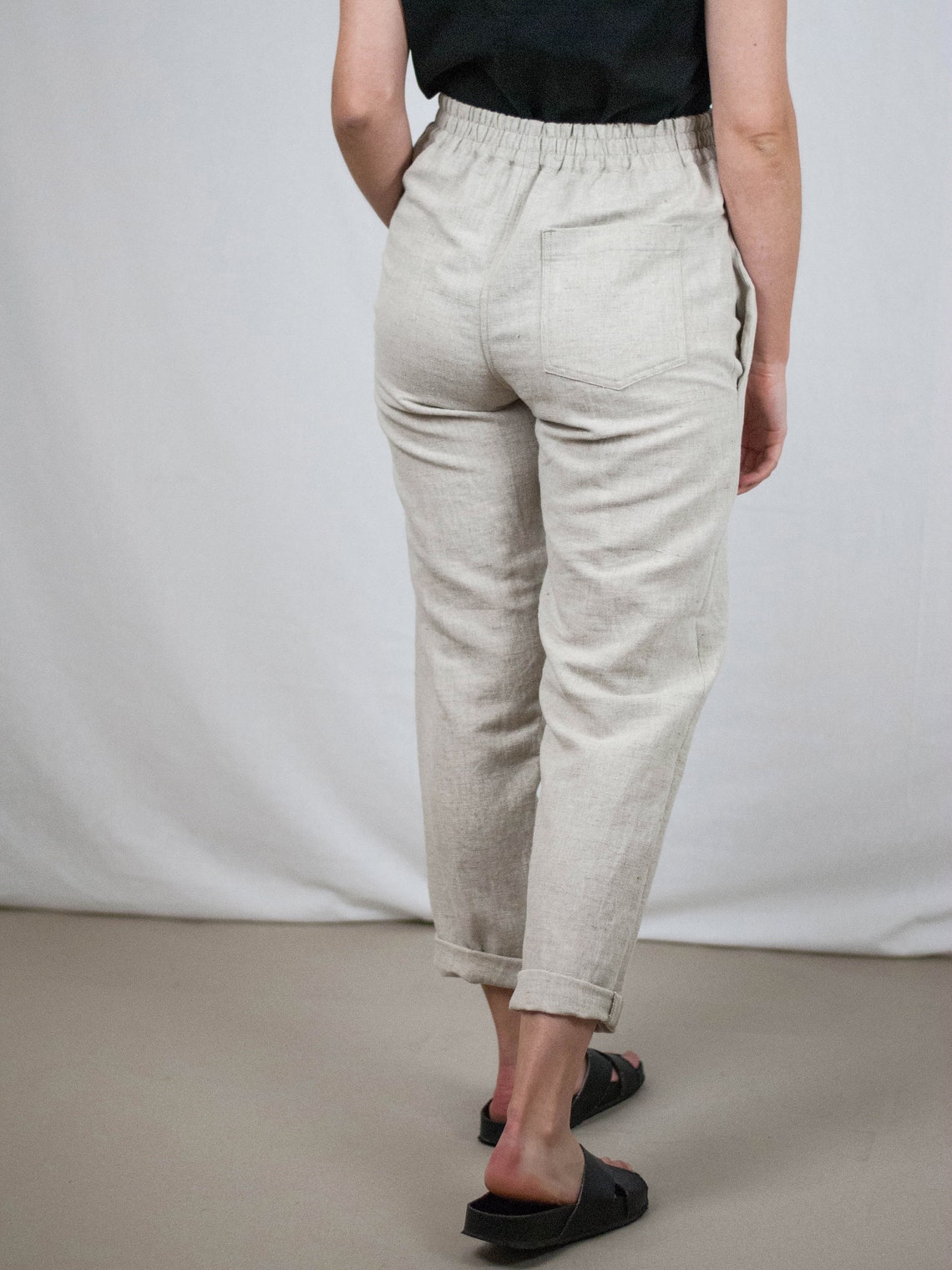 Back to Basics Pant Linen Pants Linen Clothing Basic Etsy