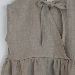 Summer linen dress for baby and toddler image 9