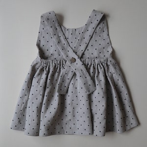 Pinafore dress for baby and toddler | Linen pinafore dress