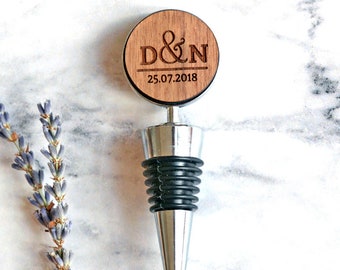 Custom Wine Bottle Stopper, Personalized Gift, Coordinates Gift, 5th Anniversary Gift, Wedding Gift, Housewarming Gift, Wine Lover Gift