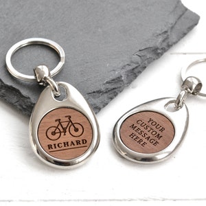 Porte-clés vélo personnalisé, cadeau cycliste, cadeau fête des pères personnalisé, cadeaux vélo, icônes personnalisées, porte-clés vélo, porte-clé personnalisé,